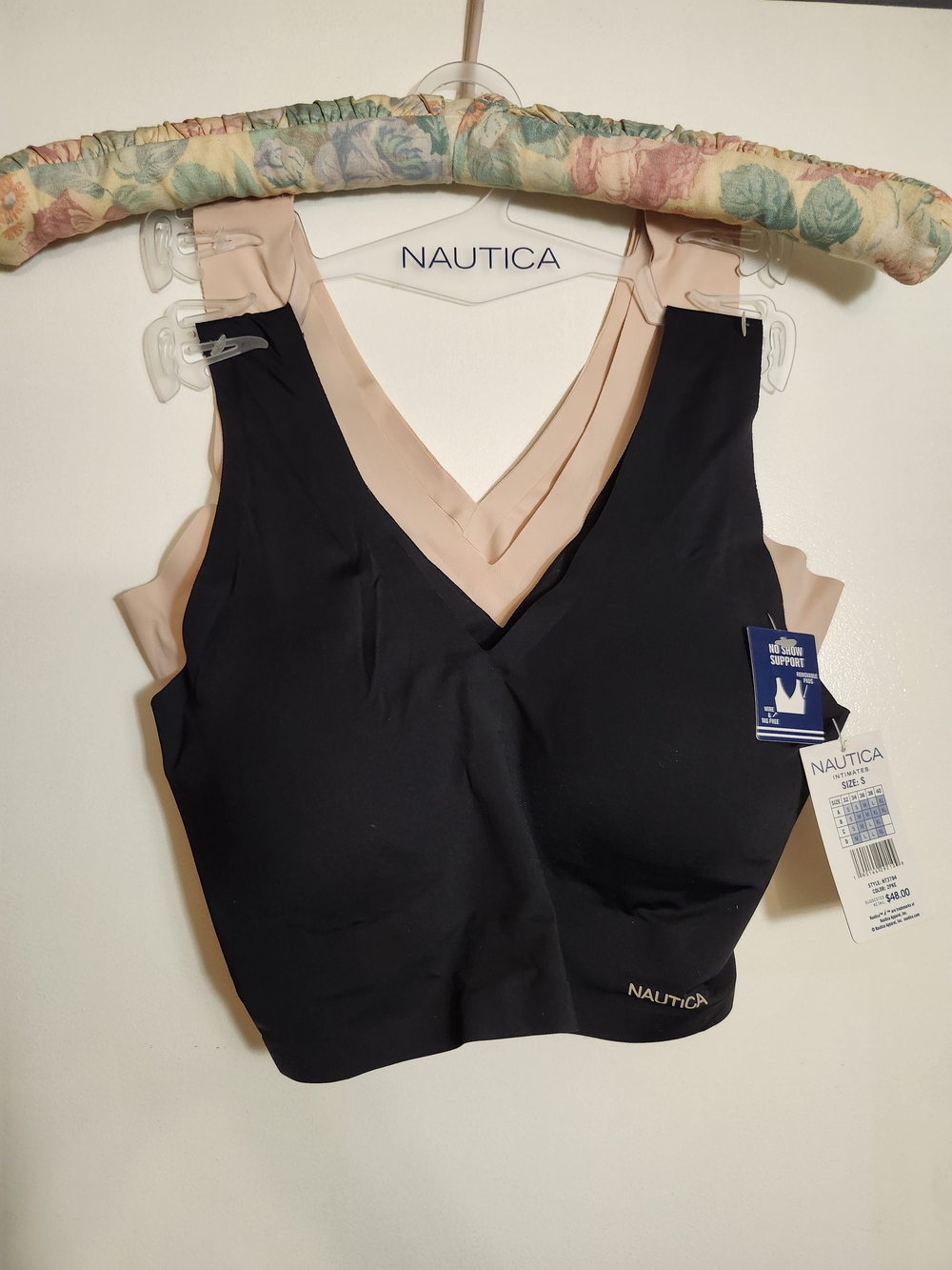Nautica Women's No Show Support 2 Bras - Size Small